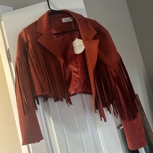 Western Fringe suede jacket